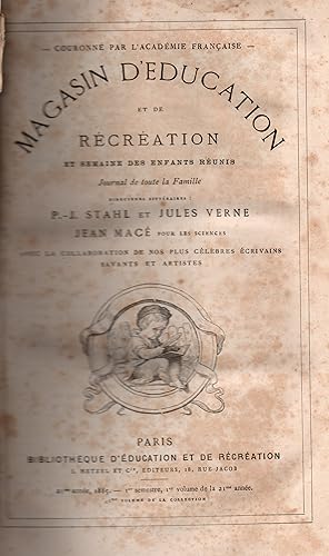 Seller image for Magasin d'education et de recreation 1885.2 tomes en 1 volume. for sale by JP Livres