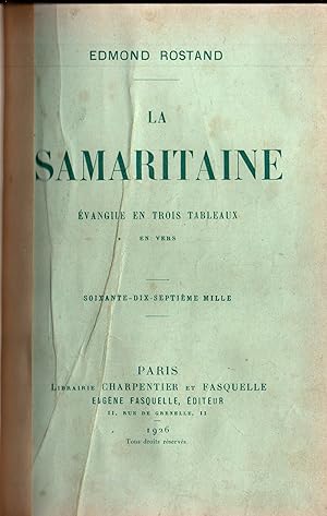 Seller image for La samaritaine,evangile en trois tableaux en vers for sale by JP Livres