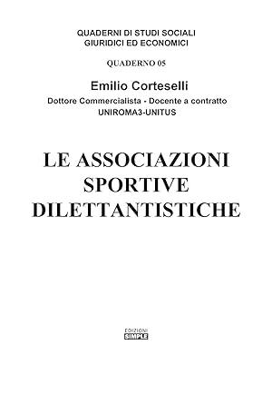 Immagine del venditore per Le associazioni sportive dilettantistiche venduto da Libro Co. Italia Srl