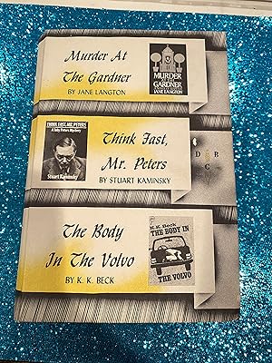 Imagen del vendedor de MURDER AT THE GARDNER/ THINK FAST, MR. PETERS/ THE BODY IN THE VOLVO DETECTIVE BOOK CLUB 3 in one a la venta por Happy Heroes