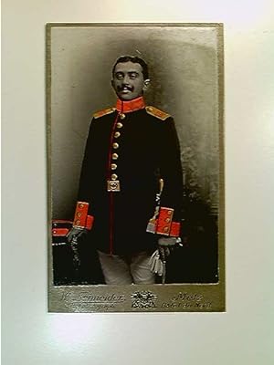 CdV Portrait, Lothr. Infanterie Regiment 174, aufgenommen in Metz, coloriert, um 1900