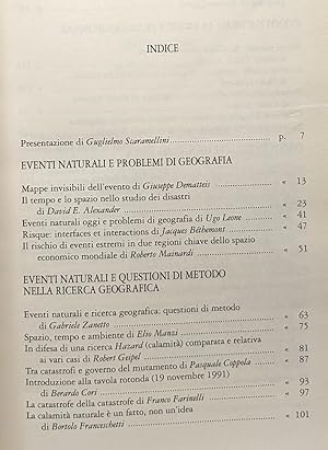 Eventi naturali oggi. La geografia e le altre discipline