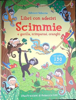 Bild des Verkufers fr Scimmie e gorilla, scimpanze', oranghi. Con adesivi zum Verkauf von Librodifaccia