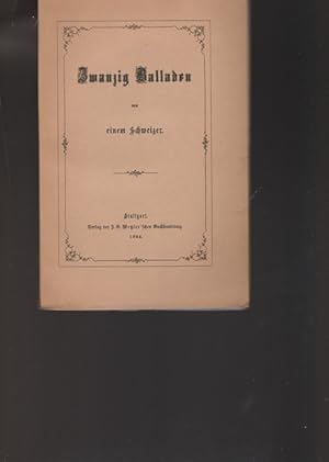 Zwanzig Balladen. Zur Wiederkehr des Todestages Conrad Ferdinan Meyers originalgetreu in Rodar-Dr...