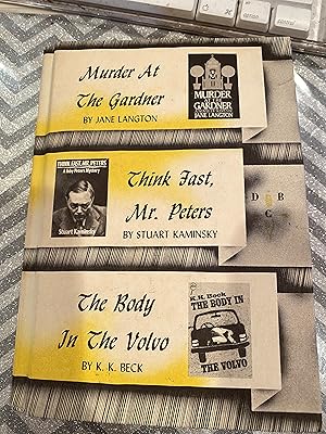 Bild des Verk�ufers f�r MURDER AT THE GARDNER/ THINK FAST, MR PETERS/ THE BODY IN THE VOLVO DETECTIVE BOOK CLUB 3 in one zum Verkauf von Happy Heroes