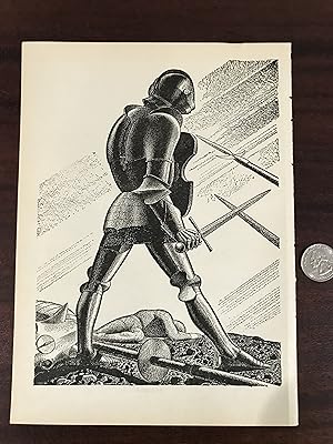 Seller image for Print Richard III, extracted from [The Complete Works of William Shakespeare, The Cambridge Edition illustrated by Rockwell Kent] for sale by TribalBooks