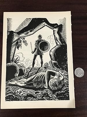 Seller image for Print Cymbeline, extracted from [The Complete Works of William Shakespeare, The Cambridge Edition illustrated by Rockwell Kent] for sale by TribalBooks