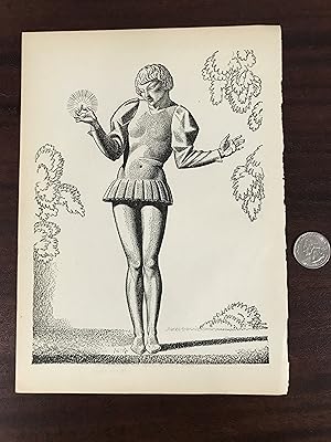 Seller image for Print Twelfth Night, extracted from [The Complete Works of William Shakespeare, The Cambridge Edition illustrated by Rockwell Kent] for sale by TribalBooks