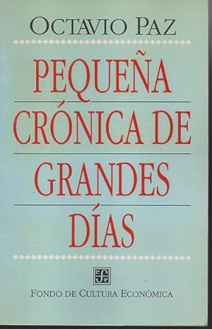 Imagen del vendedor de PEQUEA CRNICA DE GRANDES DAS. a la venta por Books Never Die