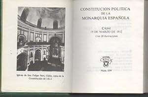 Imagen del vendedor de CONSTITUCION POLITICA DE LA MONARQUIA ESPAOLA. CADIZ, 19 DE MARZO DE 1812. a la venta por Books Never Die