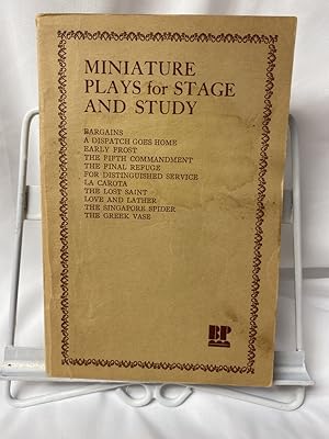 Bild des Verk�ufers f�r MINIATURE PLAYS THE STAGE AND STUDY zum Verkauf von The Yard Sale Store