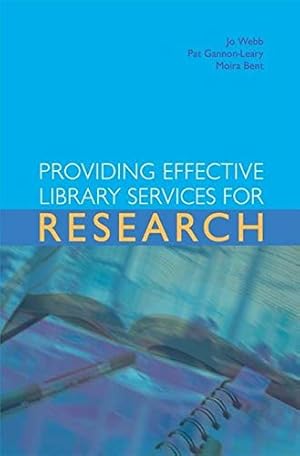 Seller image for Providing Effective Library Services for Research for sale by Libro Co. Italia Srl