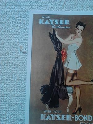 Wear Kayser Underwear With Your Kayser-Bondor Stockings Advertising Reproduction Postcard [Statio...