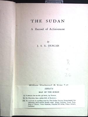 Immagine del venditore per The Sudan: A record of Achievement. venduto da books4less (Versandantiquariat Petra Gros GmbH & Co. KG)