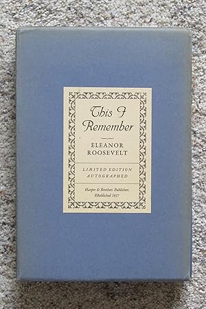 This I Remember -- Signed Limited Edition