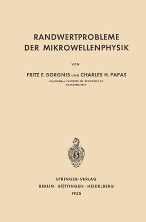Imagen del vendedor de Randwertprobleme der Mikrowellenphysik a la venta por AHA-BUCH GmbH