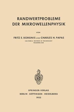 Bild des Verkufers fr Randwertprobleme der Mikrowellenphysik zum Verkauf von AHA-BUCH GmbH