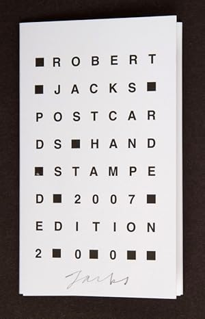 Seller image for Robert Jacks. Post Cards Hand Stamped. 2007. for sale by Douglas Stewart Fine Books
