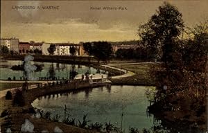 Bild des Verkufers fr Ansichtskarte / Postkarte Gorzw Wielkopolski Landsberg an der Warthe Ostbrandenburg, Kaiser Wilhelm-Park zum Verkauf von akpool GmbH