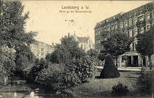 Bild des Verkufers fr Ansichtskarte / Postkarte Gorzw Wielkopolski Landsberg an der Warthe Ostbrandenburg, Partie an der Bismarckstrae zum Verkauf von akpool GmbH