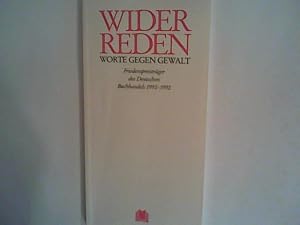 Immagine del venditore per Wider Reden. Worte gegen Gewalt venduto da ANTIQUARIAT F�RDEBUCH Inh.Michael Simon