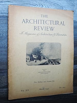 Seller image for The Architectural Review Magazine Vol. XCI No. 543 March 1942 for sale by PhotoTecture Books