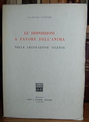 Immagine del venditore per LE DISPOSIZIONI A FAVORE DELL'ANIMA NELLA LEGISLAZIONE VIGENTE venduto da Fbula Libros (Librera Jimnez-Bravo)