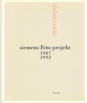 Bild des Verkufers fr Siemens Fotoprojekt 1987-1992. zum Verkauf von Antiquariat Frank Albrecht (VDA / ILAB)