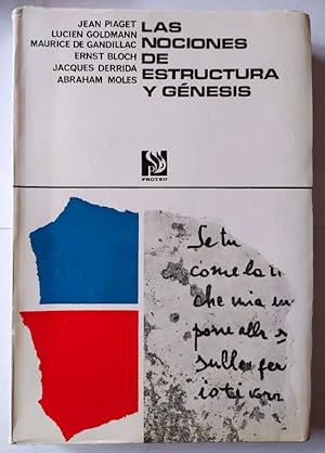 Immagine del venditore per Las nociones de estructura y g�nesis. venduto da La Leona LibreR�a