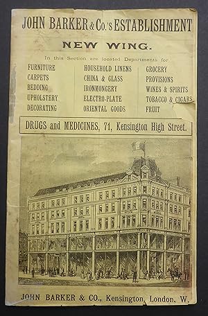 John Barker & Co's Establishment - New Wing Kensington High Street, London - Catalogue 1890