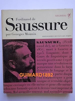 Imagen del vendedor de Ferdinand de Saussure a la venta por Librairie Michel Giraud