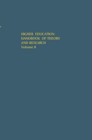 Bild des Verkufers fr Higher Education: Handbook of Theory and Research : Volume II zum Verkauf von AHA-BUCH GmbH