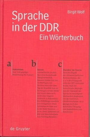 Bild des Verkufers fr Sprache in der DDR : Ein Wrterbuch zum Verkauf von AHA-BUCH GmbH