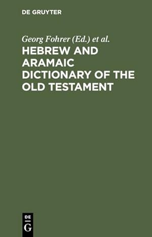 Bild des Verk�ufers f�r Hebrew and Aramaic Dictionary of the Old Testament zum Verkauf von AHA-BUCH GmbH