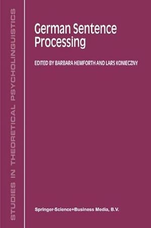 Immagine del venditore per German Sentence Processing venduto da AHA-BUCH GmbH