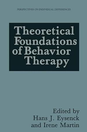 Bild des Verk�ufers f�r Theoretical Foundations of Behavior Therapy zum Verkauf von AHA-BUCH GmbH