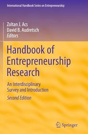 Bild des Verkufers fr Handbook of Entrepreneurship Research : An Interdisciplinary Survey and Introduction zum Verkauf von AHA-BUCH GmbH