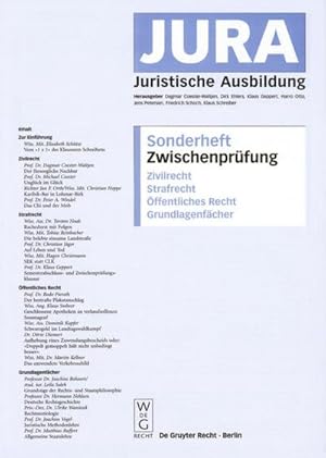 Bild des Verkufers fr Zwischenprfung : Zivilrecht, Strafrecht, ffentliches Recht, Grundlagenfcher zum Verkauf von AHA-BUCH GmbH