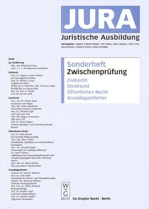 Bild des Verk�ufers f�r Zwischenpr�fung : Zivilrecht, Strafrecht, �ffentliches Recht, Grundlagenf�cher zum Verkauf von AHA-BUCH GmbH