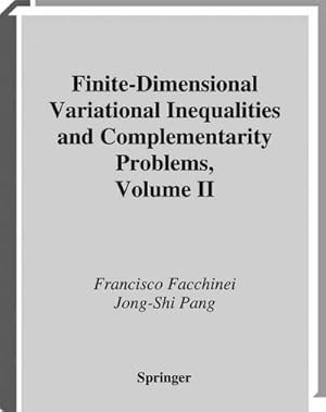 Seller image for Finite-Dimensional Variational Inequalities and Complementarity Problems for sale by AHA-BUCH GmbH