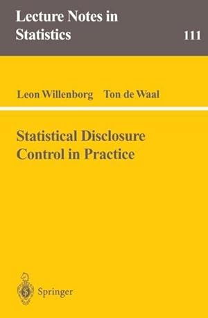 Immagine del venditore per Statistical Disclosure Control in Practice venduto da AHA-BUCH GmbH