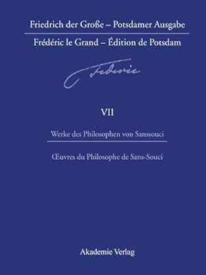 Bild des Verkufers fr Werke des Philosophen von Sanssouci / Oeuvres du Philosophe de Sans-Souci zum Verkauf von AHA-BUCH GmbH