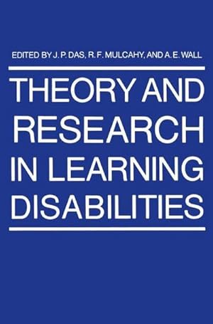 Bild des Verk�ufers f�r Theory and Research in Learning Disabilities zum Verkauf von AHA-BUCH GmbH