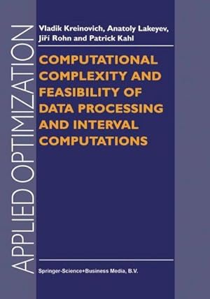 Immagine del venditore per Computational Complexity and Feasibility of Data Processing and Interval Computations venduto da AHA-BUCH GmbH