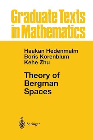 Bild des Verk�ufers f�r Theory of Bergman Spaces zum Verkauf von AHA-BUCH GmbH