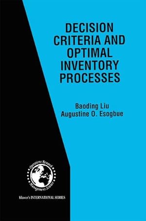 Immagine del venditore per Decision Criteria and Optimal Inventory Processes venduto da AHA-BUCH GmbH