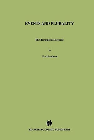Immagine del venditore per Events and Plurality : The Jerusalem Lectures venduto da AHA-BUCH GmbH