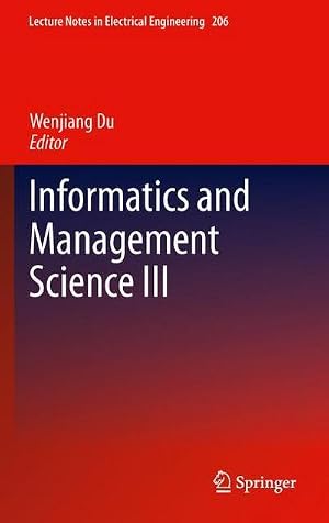 Bild des Verk�ufers f�r Informatics and Management Science III zum Verkauf von AHA-BUCH GmbH