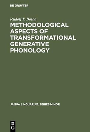 Seller image for Methodological Aspects of Transformational Generative Phonology for sale by AHA-BUCH GmbH