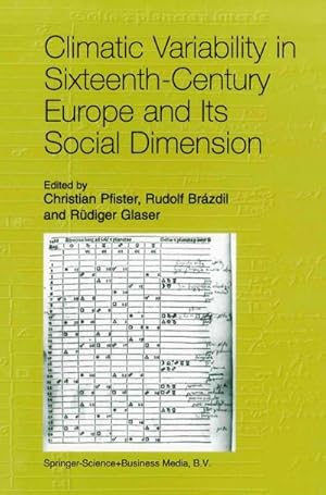 Immagine del venditore per Climatic Variability in Sixteenth-Century Europe and Its Social Dimension venduto da AHA-BUCH GmbH